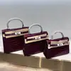 Bolso Kelly para Mujer 2025 Nuevo Bolso Cruzado Mini Bolso Pequeño Bolso con Patrón de Cocodrilo Bolso de Mano Mini Versátil de Alta Gama