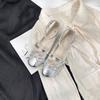 Zapatos Planos Dulces Nuevos para Mujer con Hebilla en el Tobillo y Moño, Punta Redonda, Estilo Mary Jane para Personas Bajas para Aumentar la Altura en 5 cm
