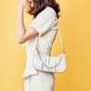 Bolso de Mano para Mujer Qiangshili de Cuero Genuino Estilo Bollo Plegado 2026 Verano Nuevo Estilo Europeo y Americano con Cadena para Hombro y Cruzado