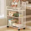 Prateleira de armazenamento sob a mesa, organizador de livros, suporte móvel de bolsas multicamadas, carrinho de lanches para estudantes para uso doméstico