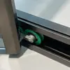 Cabina de Ducha de Acero Inoxidable con Forma de Diamante, Puertas Correderas Laterales, Marco Cuadrado Estrecho, Baño con Vidrio de Separación Húmedo y Seco