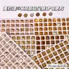 Pedras de Strass de Cristal K9 de Alta Qualidade, Cor Café Maillard, Pedras de Strass Quadradas Pontudas de 8mm com Fundo Pontiagudo, Decorações para Nail Art Quentes e Vendidas Transfronteiriças