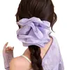 Goma para el pelo plisada multicapa azul Intestino Grueso para mujer Sensación de Alta Gama 2026 Nuevo Flor Grande para Moño Grande Cuerda para el Pelo Goma para el Pelo Accesorio para el Cabello