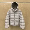 Chaqueta de Plumas Gruesa Tipo Panal con Capucha de Canalé Estilo Nuevo 2026 para Mujer, Abrigo de Plumas de Pato Blanco de Moda Casual