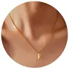 Cadena para Clavícula Estilo Europeo y Americano de Acero Inoxidable con 26 Letras Inglesas Mayúsculas Cadena de Caja Collar Regalo de Vacaciones para Mujer
