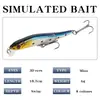 Cebo Señuelo de 8 Colores 6G/10.7Mm Flotante Cuentas Sonajeras Minnow Mejorado Ataque de Tres Ganchos Bajo Señuelo Artificial