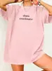 Camisa Casual de Algodón Puro para Mujer 2025, Cuello Redondo, Manga Corta, Estampada de Algodón Europeo, Americano y del Sudeste Asiático