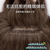 Peluca de mujer de pelo corto con cobertura total, peluca natural con orejas teñidas, cabeza ondulada, Lisa, misma moda, resaltada, nueva peluca