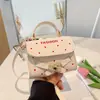 Linda Bolso de Hombro Cruzado Simple con Hebilla de Cinturón de Lunares Estilo Nuevo 2026 Girly de Gran Capacidad Bolso Pequeño Cuadrado