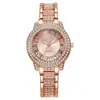 Nuevo Stock Moda Reloj de Mujer con Pedrería Números Romanos Reloj de Cuarzo Estilo Pulsera Reloj de Pulsera con Correa de Acero Reloj para Mujer