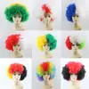 Peluca para Fans Hardcore, Sombrero de Fiesta Explosión de Burbujas de Colores, Peluca Creativa de Cabello Corto Rizado para Cosplay