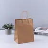 Bolsa de Papel Kraft para Llevar Té de Leche, Bolsa de Cartón Blanco para Repostería, Bolsa de Regalo para Empacar Ropa, Bolsa de Tote, Ecológica