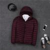 Jaqueta leve acolchoada com plumas e algodão para liquidação de fim de estação outono e inverno, masculina, para jovens e meia-idade, gola alta, com capuz curto, plus size, portátil, preço especial, casaco