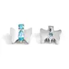 Pendientes de Zirconia Mariposa F136, Piercings de Nariz de Zirconia, Piercings de Hélice Auricular, Joyería para Piercings de Aleación de Titanio G23, Piercings Cocleares