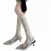 25 Juego de Medias de Pie Nuevas de Primavera y Verano Color Macarrón Coreano Color Sólido Calcetines con Volantes de Oreja de Madera Calcetines Versátiles