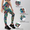 Europa y Estados Unidos transfronterizos nuevo estampado digital de alta definición talla grande cintura alta elásticos para correr entrenamiento yoga pantalones leggings
