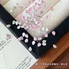 Pedras de strass para nail art com zircônia de base reta em formato de gota d'água, pedras de strass facetadas irregulares brilhantes em formato de flor para decoração de unhas