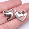 21X19Mm 2g Prata Antiga DIY Acessórios para Joias Feitas à Mão Pingente em Forma de Coração