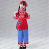 Día del Niño Ropa de Recolección de Té de Niña de Pueblo Ropa Yangge Danza de Mujer Hermana Agricultora Aqing Floral Actuación