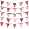 10 metros 36 piezas de banderín de algodón de una sola capa con onda de flor de color claro, bandera de cumpleaños para niños, fondo para fotos, bandera de boda