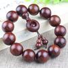 Pulsera de sándalo rojo lobular africano de madera maciza natural 2.0 cuentas de sándalo rojo sangre de Zambia 108 joya de mano para pareja de hombres y mujeres