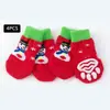 Meias de Natal para Cães Gatos Pet Meias de Inverno Papai Noel Alce Floco de Neve Urso Amargo Teddy Lulu Pequeno