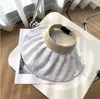 Sombrero de Paja para Viaje de Verano, Parte Superior Vacía, Protector Solar de Vinilo, Sombrero de Ala Ancha, Cinta para la Cabeza, Sombrero de Tela Parasol Plegable, Dulce