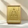 Estatueta de Buda de Ouro Puro 999 para o Ano de Nascimento, Estátua de Buda das Oito Divindades Guardiãs com Moldura de Folha de Ouro, Presente de Negócios para Idosos, Oração por Bênçãos