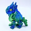 Dragón volador impreso en 3D transfronterizo, dragón demoníaco occidental con articulaciones móviles, ojos simulados, mascota de juguete, adorno, artículo de artesanía