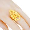 Anillo Abierto de Pavo Real Directo de Fábrica Joyería de Boda Serie Latón Dorado Chapado Arena Anillo Fénix Dorado para Dama