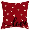 Amazon Día de San Valentín Funda de Almohada Estampado de Lino Pareja Transfronterizo Hogar Sala de Estar Funda para Cojín de Sofá Estilo Nórdico