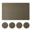 Mantel Individual Cuadrado de Cuero a Cuadros Estilo Western de PVC Mantel Tejido Estilo Chino para Mesa de Comedor Resistente al Calor Posavasos Simple Hecho a Medida