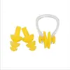 Juego de tapones para los oídos con clip nasal de silicona para natación, resistentes al agua, suaves, 11 g