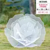 Aço Inoxidável Corte de Lótus Flor Escultura de Lótus Metálica Decorações de Ornamentos Luminosos para Escritório de Vendas Externo Paisagismo de Gramado
