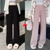 Calça pantalona para grávidas, novo estilo 2026, caimento confortável, adequada para baixinhas, calça casual para primavera e outono, coleção de outono plus size