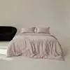 Jacquard Cetim Algodão Puro Produto Único Capa de Edredom Simples e Dupla Fronha 48*74 Algodão Puro Cor Lisa Alta Contagem e Alta Densidade