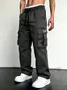 Marca Independiente Verano Hombre Nuevo Versátil Moda Diaria Casual Pantalones Color Sólido Cordón Pantalones de Trabajo en Stock