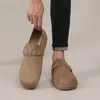 Nuevos Zapatos Casuales Versátiles Birkenstock Retro 2026 Primavera/Otoño para Hombre que Aumentan la Altura Mocasines de Suela Gruesa Zapatos sin Cordones