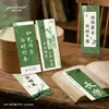 Marcador de Página Simples Verde Estilo Chinês com Texto de Bênção de Longle e Paz, Cartão de Cumprimentos, Nova Pulseira Estilo Chinês, Cartão de Decoração de Joias