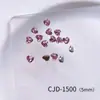 Acessórios Brilhantes de Zircônia 5A em Formato de Coração para Nail Art, Decorações de Unha de Alta Qualidade com Borda Chanfrada e Banhadas, Strass para Unhas, Diamantes em Formato de Coração