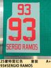 25 Rojo Monterey Ropa Infantil A 93#SERGIO RAMOS Estampado de Letras y Números de Jersey Número Transferencia Térmica