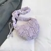 Bolsa Fofa de Veludo e Pelo da Coreia do Sul Moda Casual Ombro Axila Versátil Cordão Transversal Plissada Nuvem
