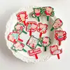 Mini Sombrero Decoración de Pastel Decoración de Pastel de Navidad Tarjeta de Fiesta Navideña Círculo de Hierba Hoja Ciervo Sika