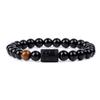 Pulseira elástica de doze constelações de venda quente transfronteiriça pulseira de miçangas brilhantes para homens pulseira de miçangas para casais WISH Amazon venda quente