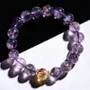 Ventas Directas de Fábrica Pulseras de Amatista Natural Fuego Púrpura Nueve para Hombres y Mujeres, Cada Cuenta y Cada Hilo Son un Paisaje