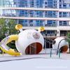 Tobogán grande de acero inoxidable para exteriores equipo de juegos infantiles instalaciones exteriores sin motor juguetes educativos no estándar
