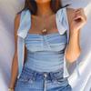 Europeu e Americano Primavera e Verão Nova Mulher Malha Arco Moda Sexy Ombro Camisola Elegante Top Casual