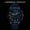 Reloj de Cuarzo de Negocios para Hombre Lige/Lige Transfronterizo Tres Ojos Seis Manecillas Multifunción Resistente al Agua Cronógrafo