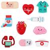 Amazon Medical Cloth Stickers Enfermeiras Roupas Patch Cartoon Band-Aid Medicina Bolas Bordadas Adesivos de Pano Passando Adesivos Amor