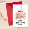 Combinación Exclusiva de Sobre para Tarjeta de Cumpleaños y Tarjeta de Cumpleaños de Nuevo Tamaño Grande Transfronteriza Sobre Rojo
